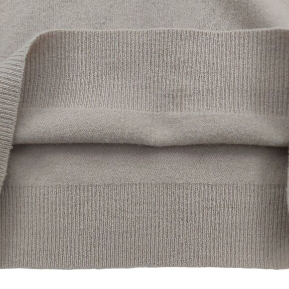 Tory Burch Merino Wool Sweater Womens XS Beige Rhinestones Sequin V-Neck Casual - Picture 13 of 13